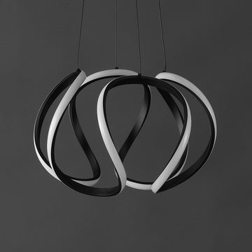 Euphoria 18.5" Contemporary Designer Aluminum/Iron Scribble Integrated LED Pendant Light - JONATHAN Y